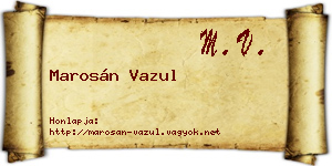 Marosán Vazul névjegykártya